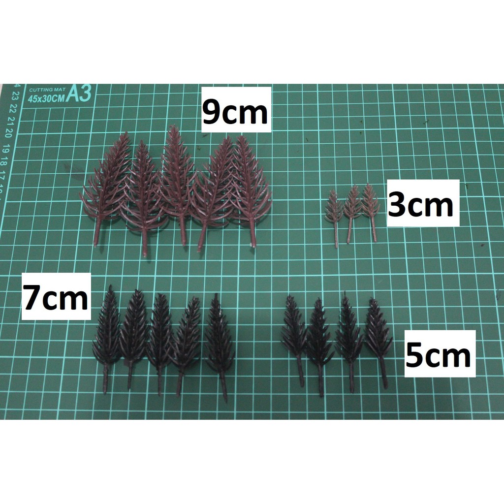 POHON PINUS PAGODA GUGUR RANTING 7CM DIORAMA MAKET MINIATUR