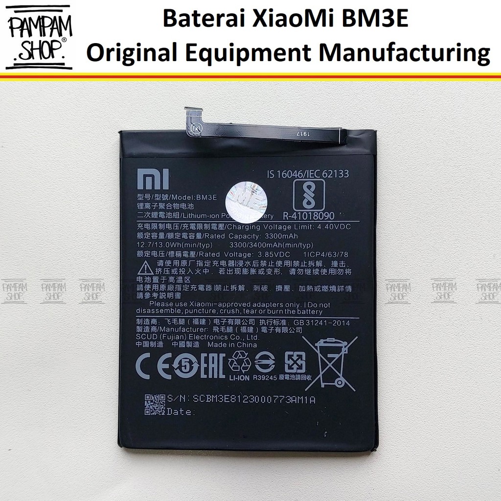 Baterai XiaoMi BM3E Mi8 Mi 8 Original OEM Batre Batrai Battery Hp Xiao Mi BM 3E