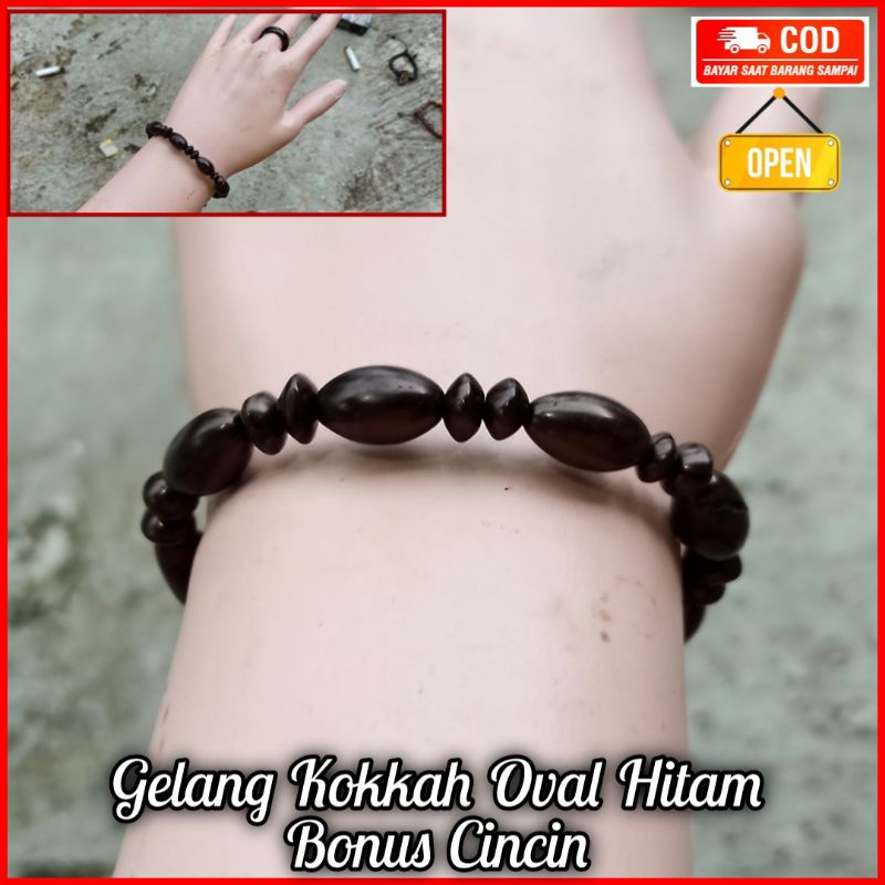 Gelang kokkah Model Oval Halat Gratis Cincin kayu koka kokka kaukah kokah kaokah