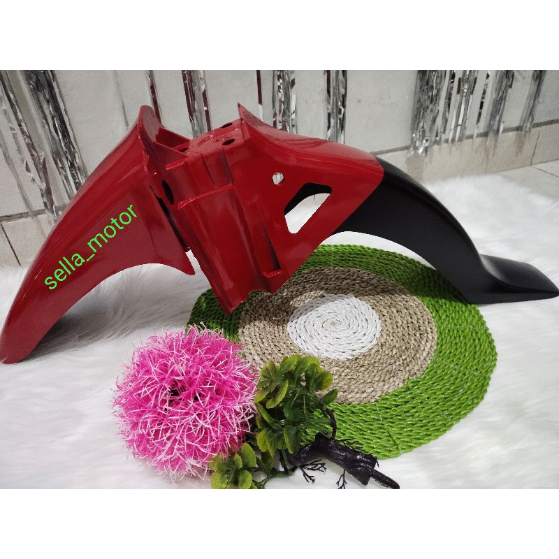 SPAKBOR YAMAHA ALFA/SLEBOR DEPAN YAMAHA ALFA/SELEBOR ALFA warna merah hitam