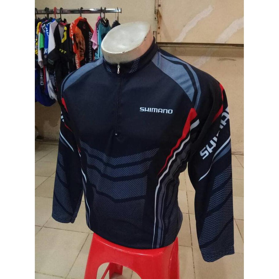 Kaos Baju Sepeda Shimano Hitam Panjang