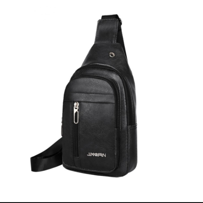 ramas Waist Bag Tas Pinggang Pria Tas Selempang Fashion Cowok NB-05 - Hitam mrh