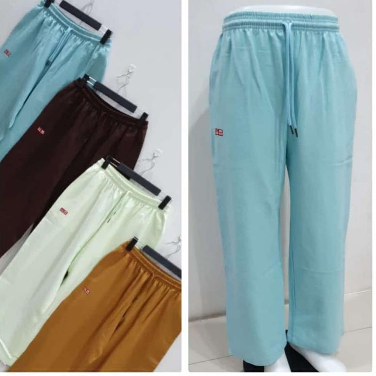 {SD.25Au22ᵀ} Kulot Uniqlo Original Katun Zara Kulot Katun Polos Jumbo Panjang Wanita