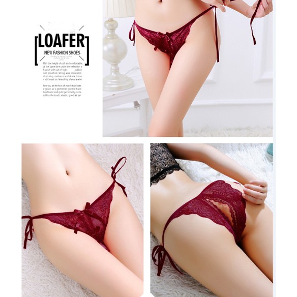 G-String wanita  buka Celana Dalam Belah Tali Samping Lingerie 055