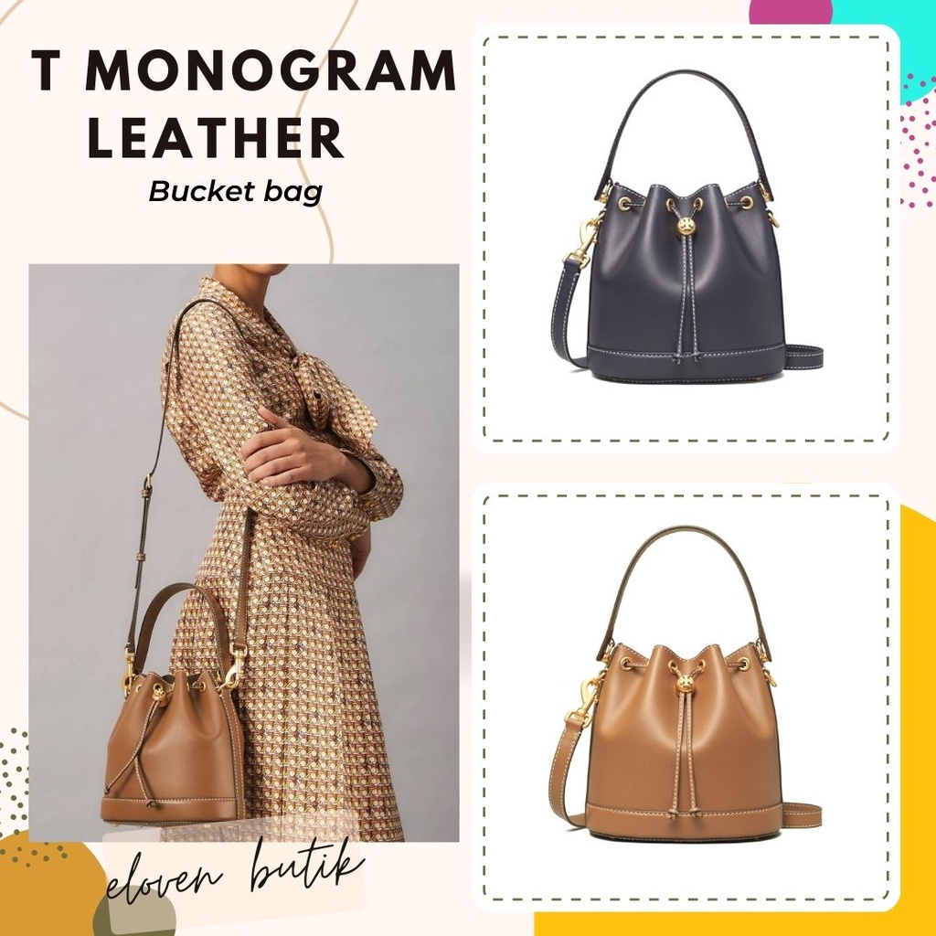 Tas Selempang Wanita TB T monogram Leather BucketBag