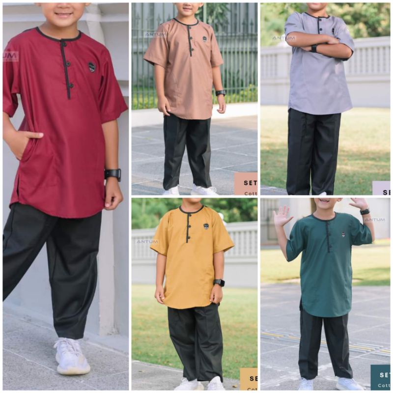 Set Baju Celana Setelan Kurta Kids Brand Antum