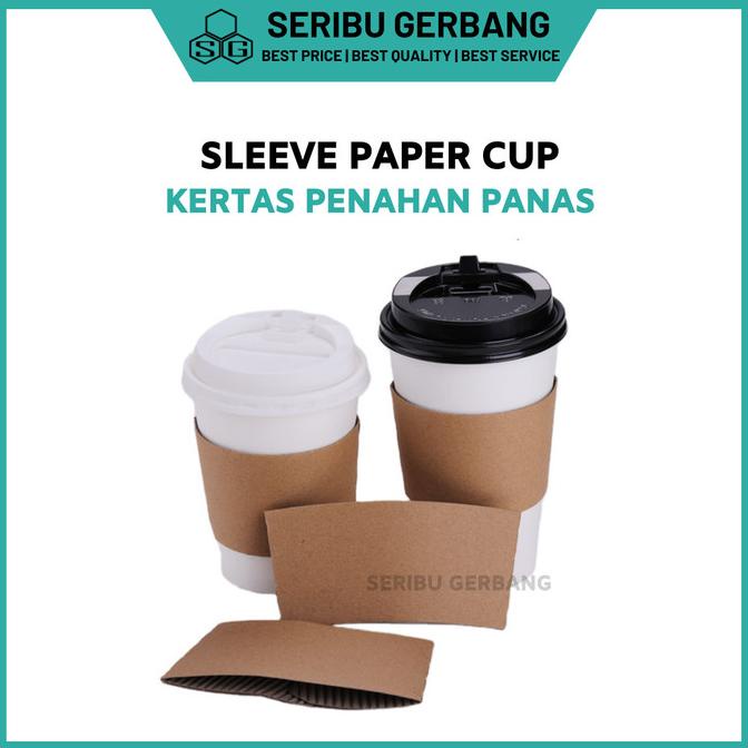 Buruan beli] SLEEVE PAPER CUP 12 14 16 22 OZ PEGANGAN GELAS KERTAS PAPERCUP HOLDER