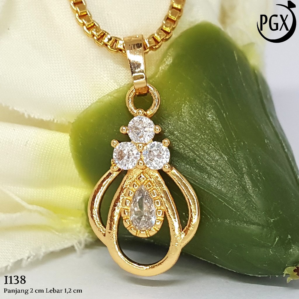 PGX Liontin Kalung Xuping Wanita Perhiasan Lapis Emas Aksesoris Fashion - I138