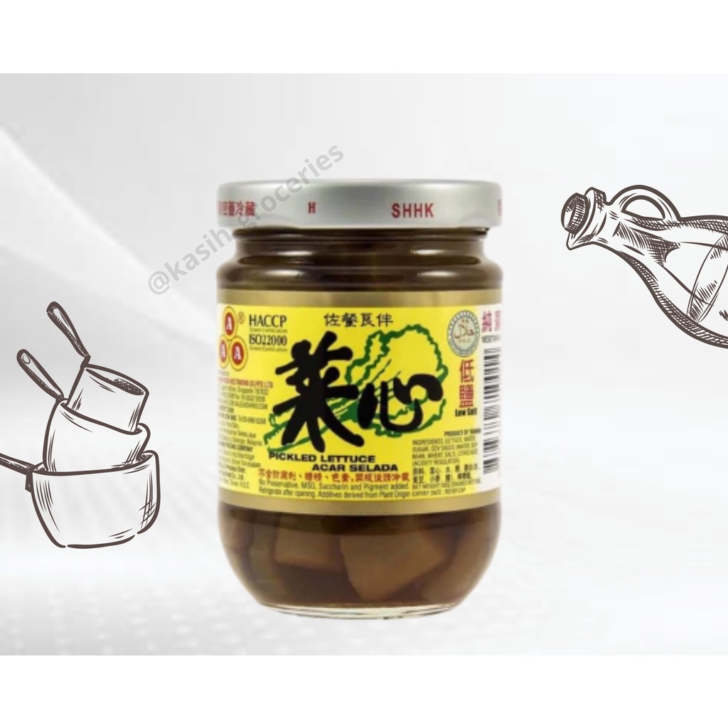 

AAA Pickled Lettuce / Acar Selada Dalam Botol 180Gram
