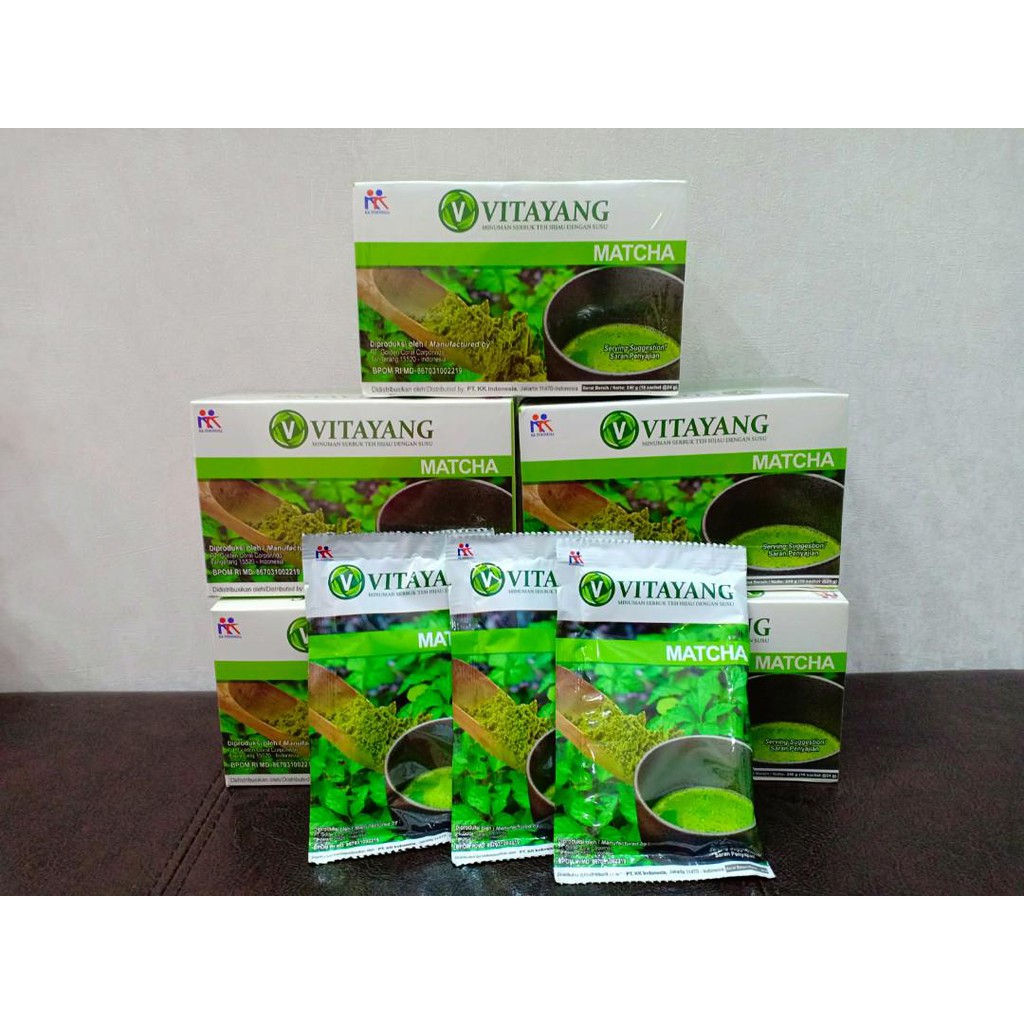 (PROMO 3BOX) Vitayang Matcha KK Indonesia Minuman Teh Hijau Ber Klorofil Bisa Mengurangi Bau Badan