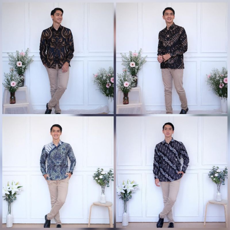 KEMEJA BATIK LENGAN PANJANG HEM PRIA KEMEJA PRIA BATIK PRIA