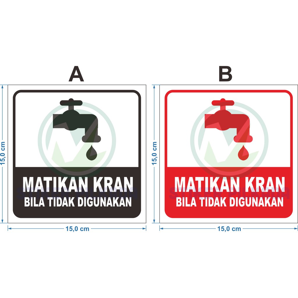 Jual Stiker Matikan Kran 15x15cm Shopee Indonesia 3601