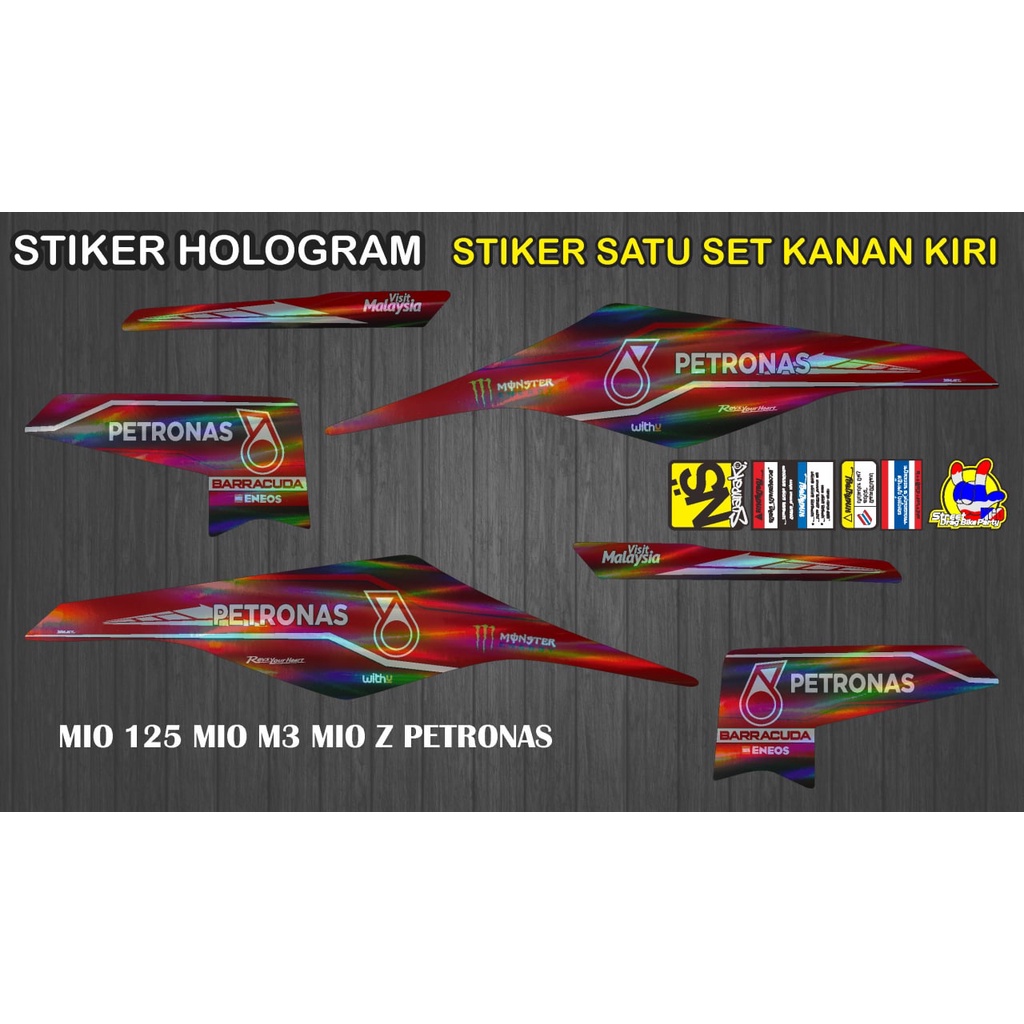 HOLOGRAM STIKER STRIPING MOTOR MIO M3 PETRONAS
