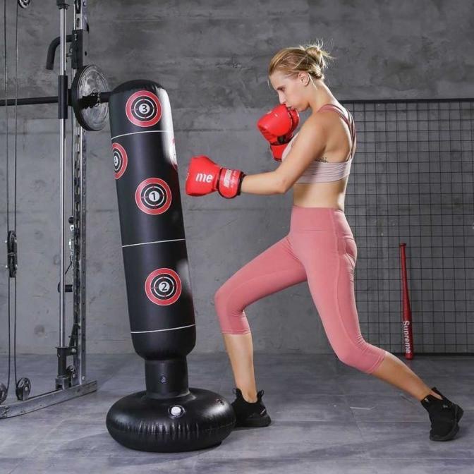 1.5-1.6M Samsak Sansak Berdiri Balon Tinju/Tendang Model Tiup Pvc