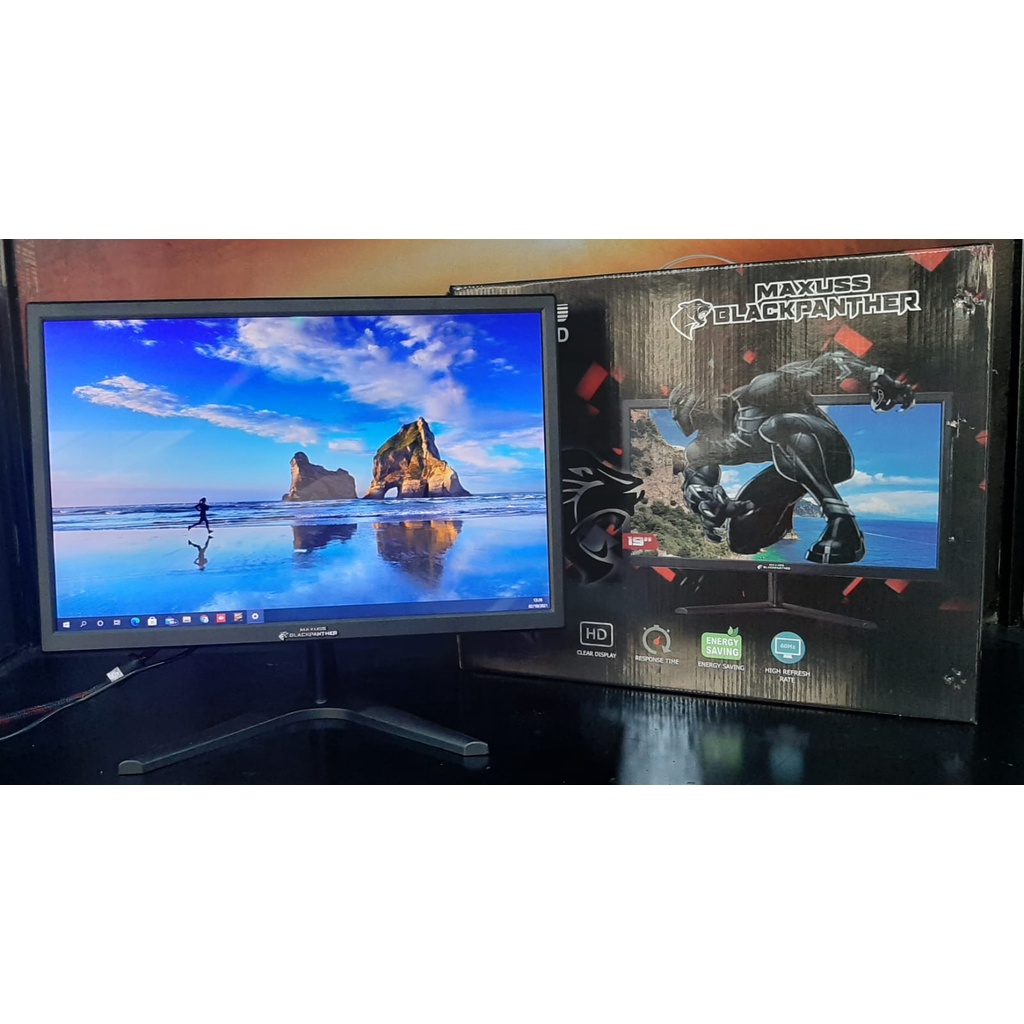 MONITOR LED BLACK PANTHER FULL HD 19 Inch VGA HDMI NAMPOL HEMAT