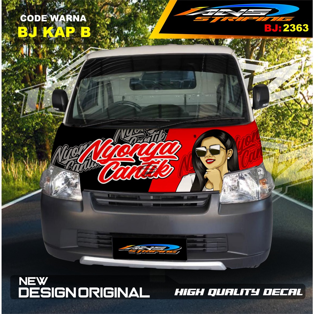 STICKER KAP KABIN DEPAN MOBIL GRANMAX PICK UP / VARIASI STIKER KABIN DEPAN PICK UP / DECAL STIKER KABIN CARRY PICK UP L300 DLL