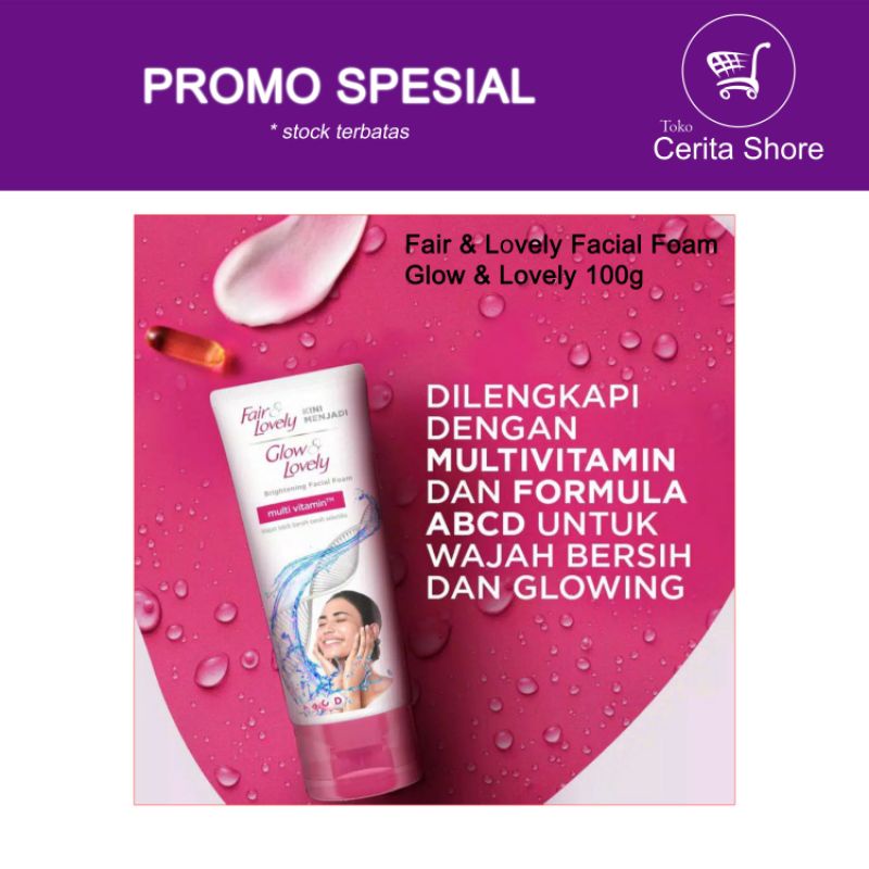 FAIR & LOVELY FACIAL FOAM 100 g/ FAIR AND LOVELY/ FAIR & LOVELY FACIAL FOAM/ FAIR & LOVELY CUCIMUKA/