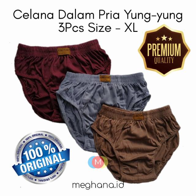 CD / Pakaian Celana Dalam Pria Size XL Cowok Dewasa Katun Lembut Yung Yung Serap Keringat Oke