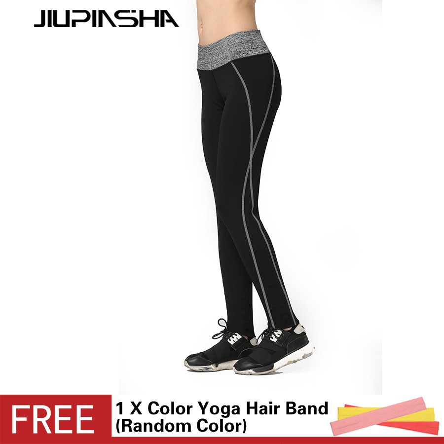 Legging Sport Lari Wanita Celana  Yoga Fitness Elastis 