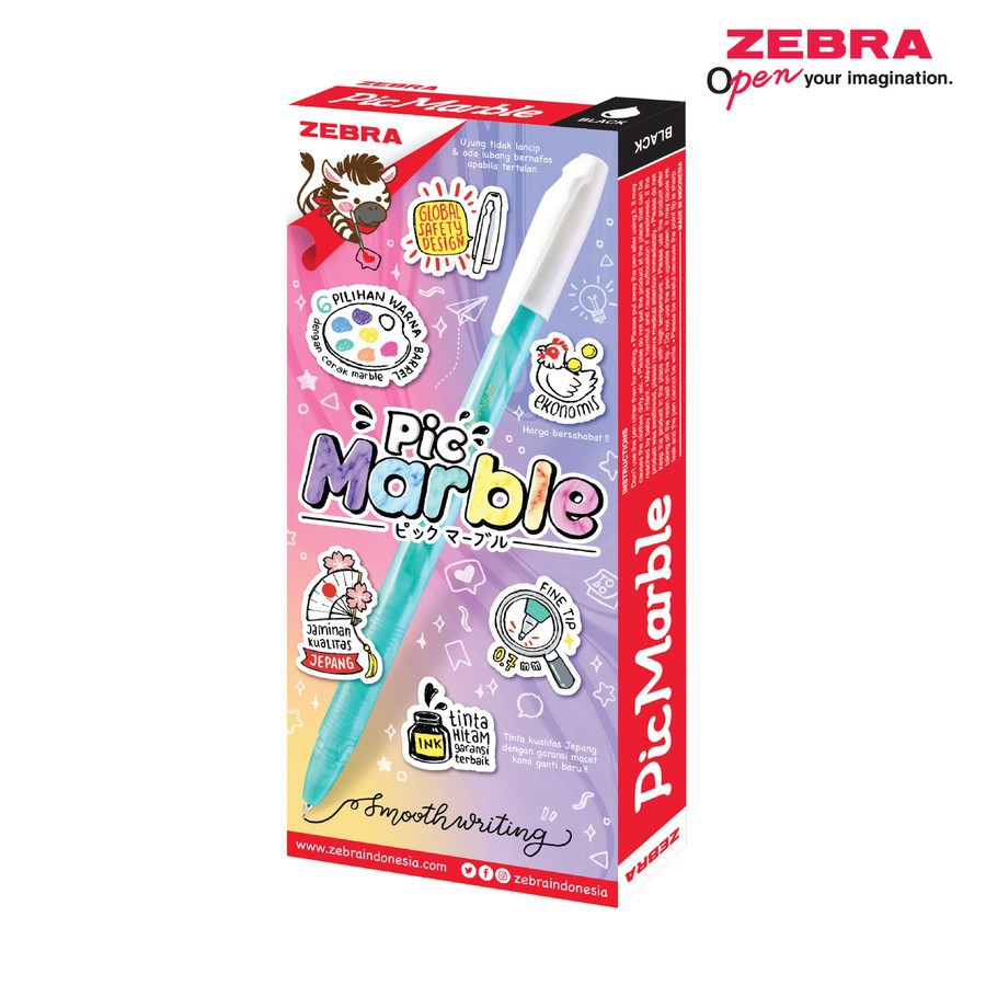 

Ballpoint Pic Marble Zebra 0.7mm