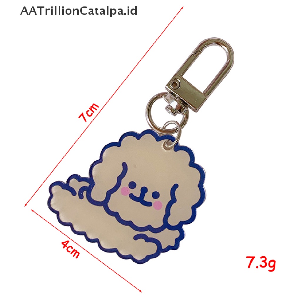 (AATrillionCatalpa) Gantungan Kunci Bentuk Hati / Beruang / Anjing / Kucing Gaya Korea Charms