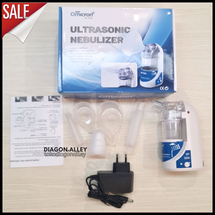Nebulizer Portabel Murah Omicron Terapi Bantu Pernafasan Uap Nebul Nebuliser Paru Asma Pilek