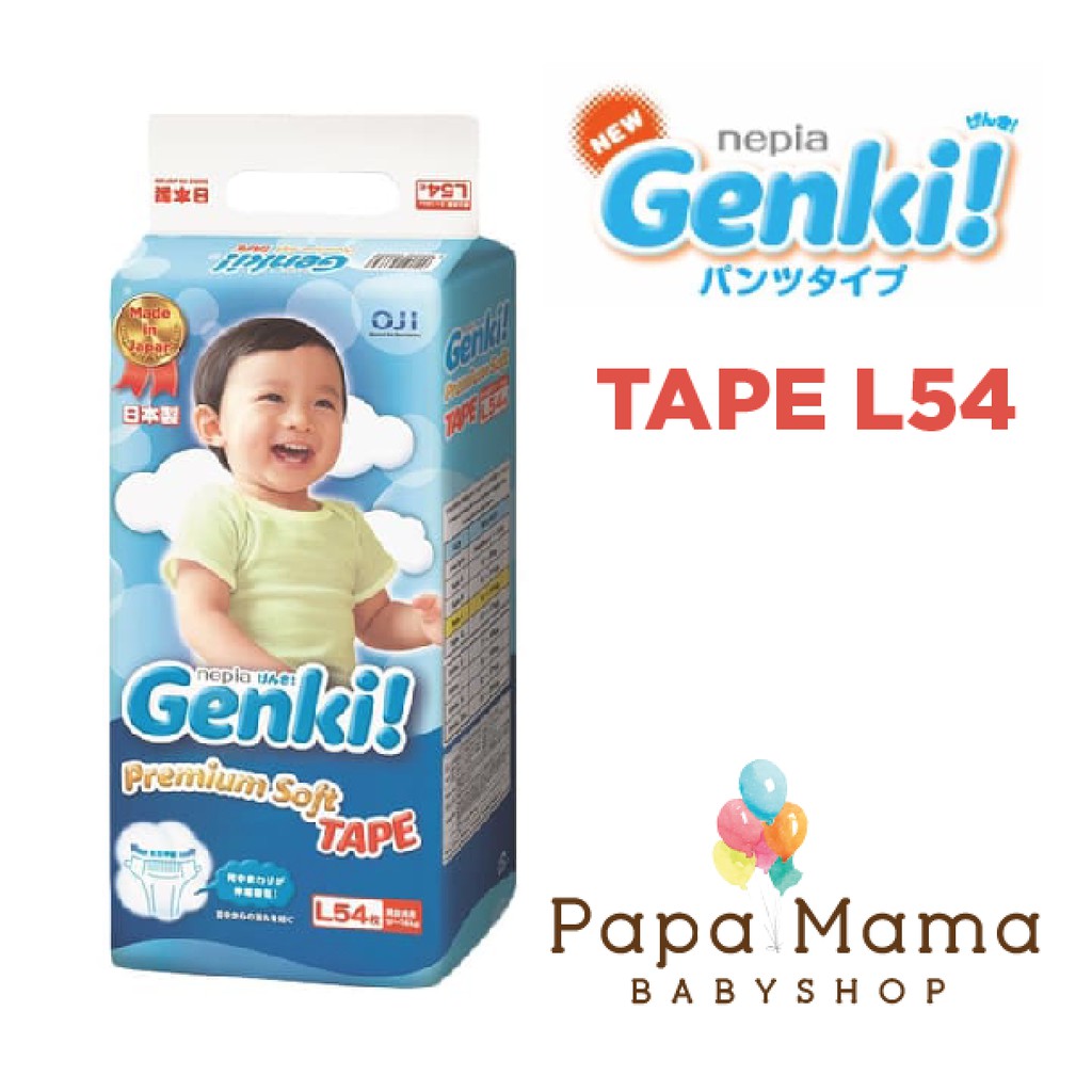 Nepia Genki Tape L 54 Diapers Rekat L54 Pampers