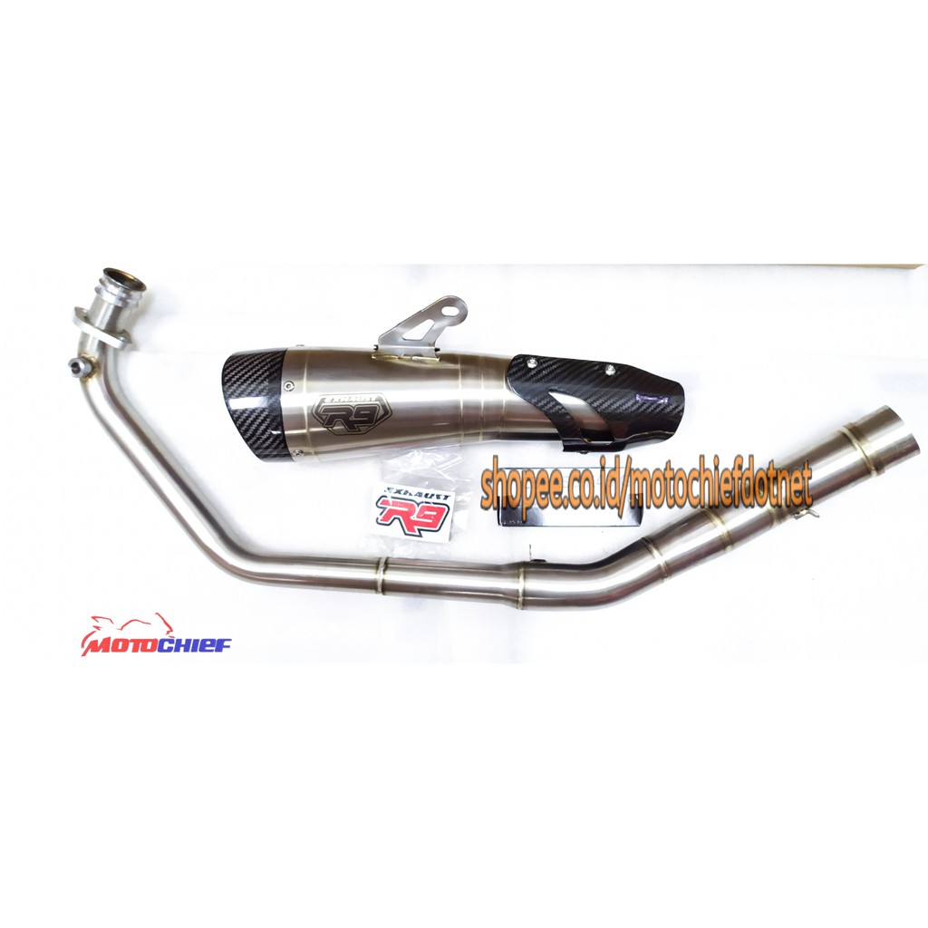 Knalpot R9 H2 Series All New CBR 150 K45G Facelift Fullsystem Stainless Original