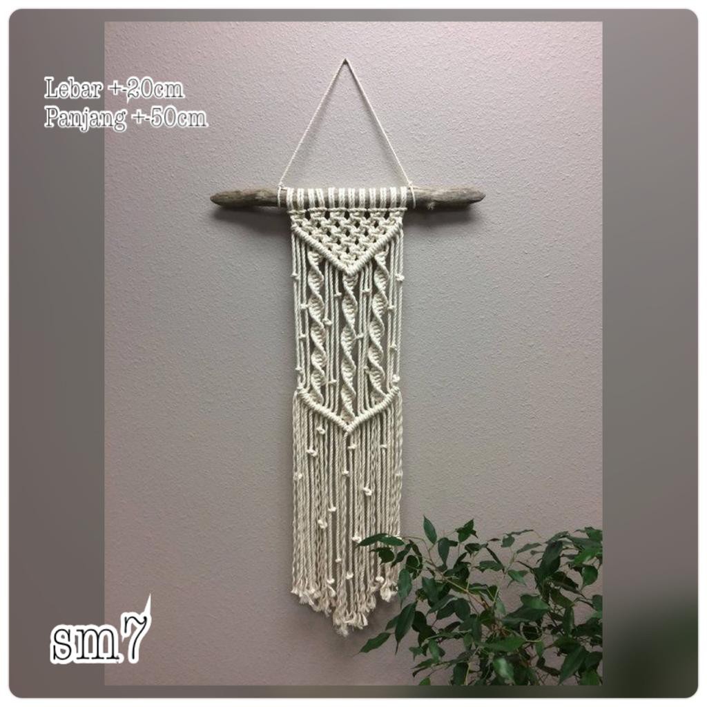 macrame hiasan dinding design sm7