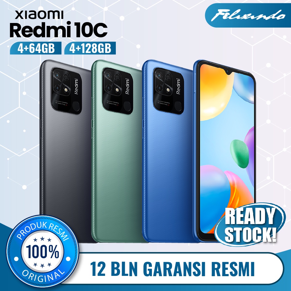 Redmi 10C 4/64 4/128 4GB 64GB 128GB RAM 4 ROM 64 128 GB HP Smartphone Android
