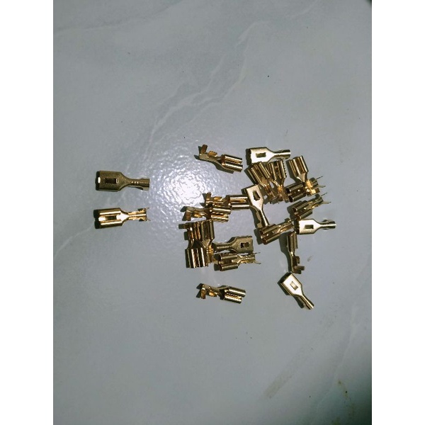 Skun sekun terminal kabel gepeng cowo cewe per 10pc ( male - female )