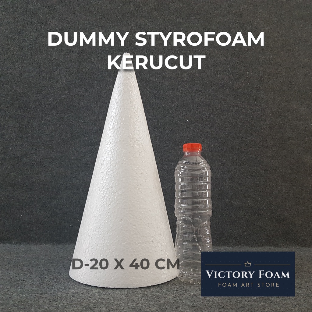 Dummy Styrofoam Kerucut D. 20cm x T. 40cm