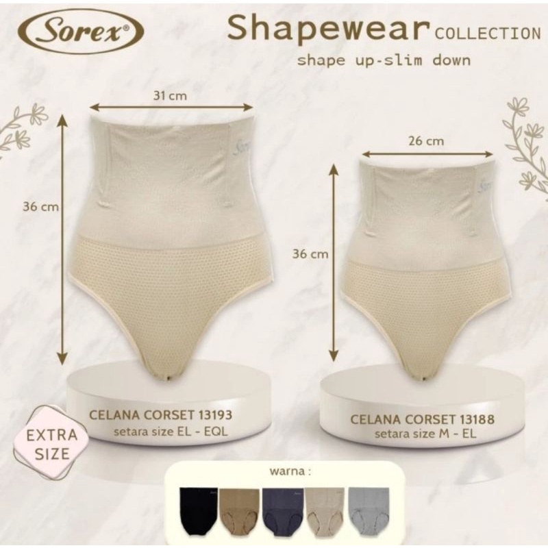 Sorex Celana Corset Pelangsing Shapewear Collection Extra Size 13193