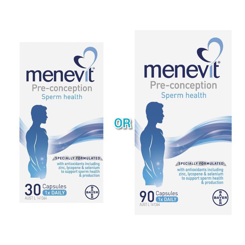 Elevit Menevit Men Pre Conception Male Fertility Sperm Health 30 - 90 Capsules