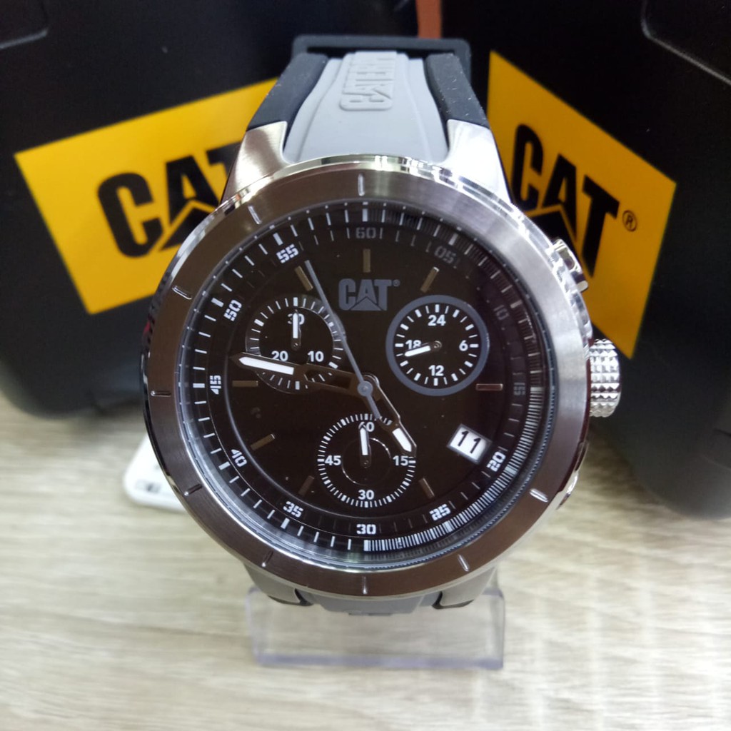 JAM TANGAN PRIA CATERPILLAR CAT NA.153.25.125 GREY BLACK ORIGINAL