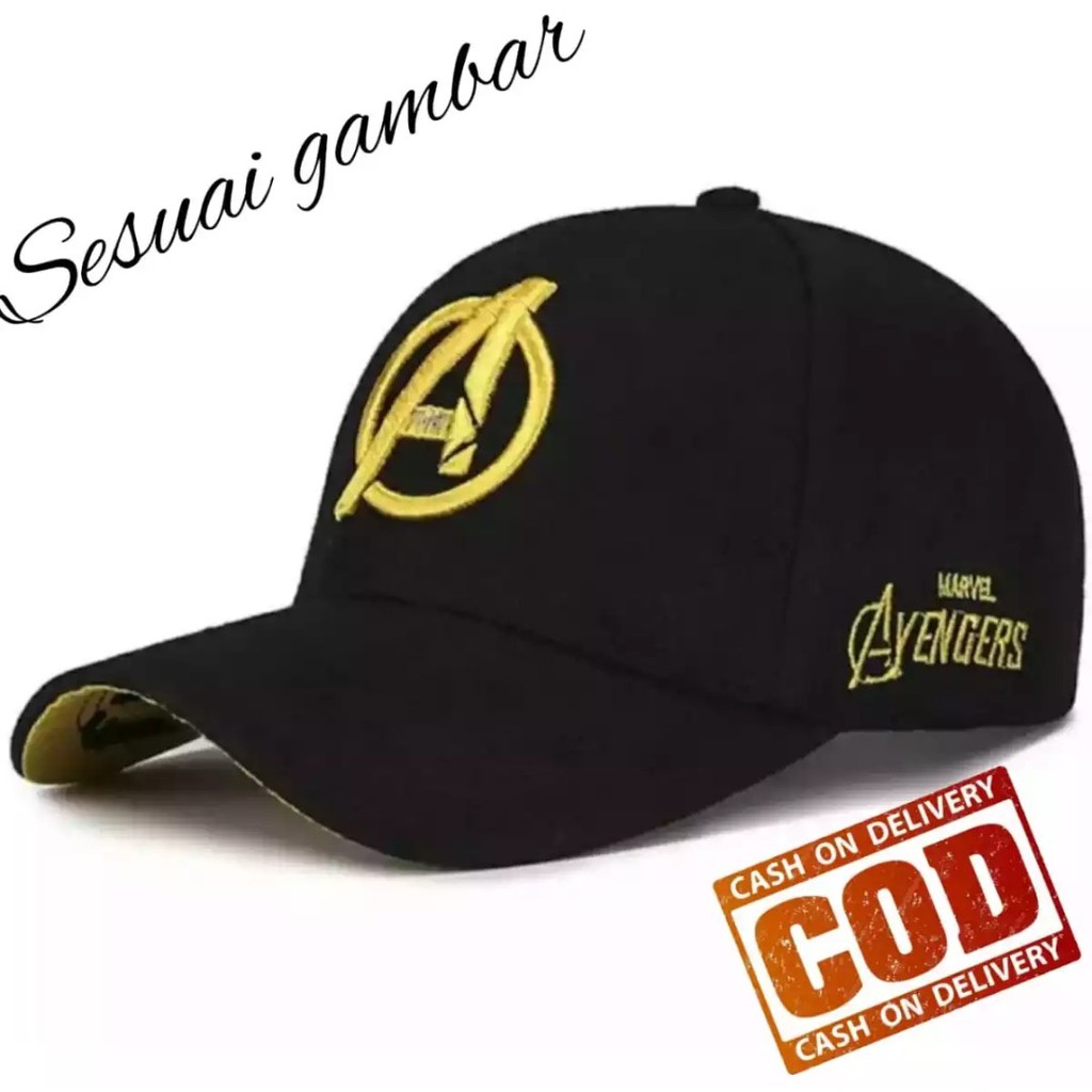 Topi Baseball Bordir Logo The Avengers // Fashion Topi Trendy Pria 2020 Termurah &amp; Terlaris