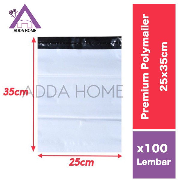 Adda Home - Polymailer Plastik Packing 25x35 cm Putih (100pcs)