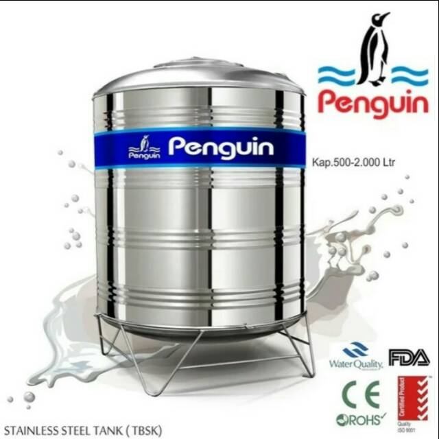 Tangki Air Penguin TBSK 1500 Liter Stainless Steel Water ...