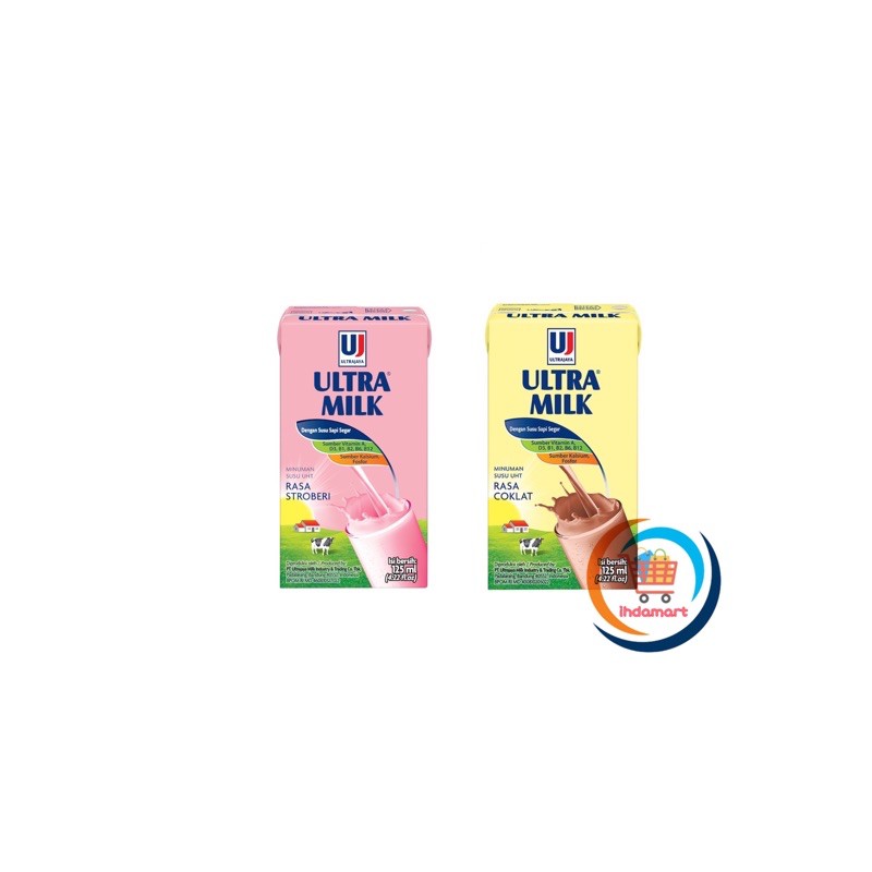 Ultra Milk Coklat / Strawberry 125 ml