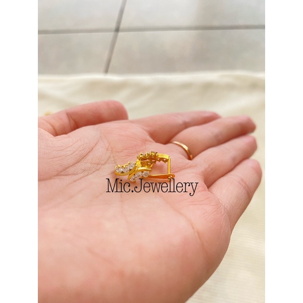 anting jepit 1gram emas muda