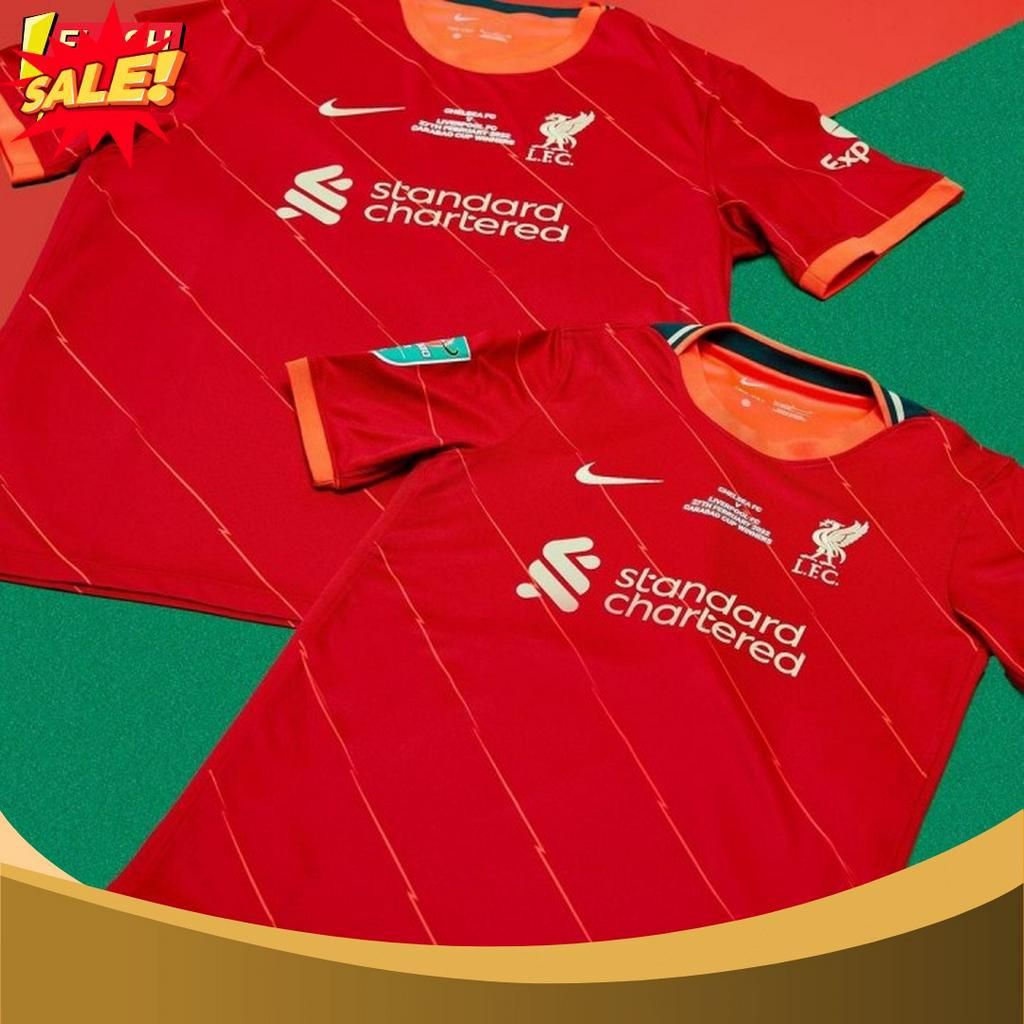 TERLARISSS BAJU BOLA JERSEY LIVERPOOL FULL PATCH DAN MDT CARABAO CUP JUARA 222 WINNERS