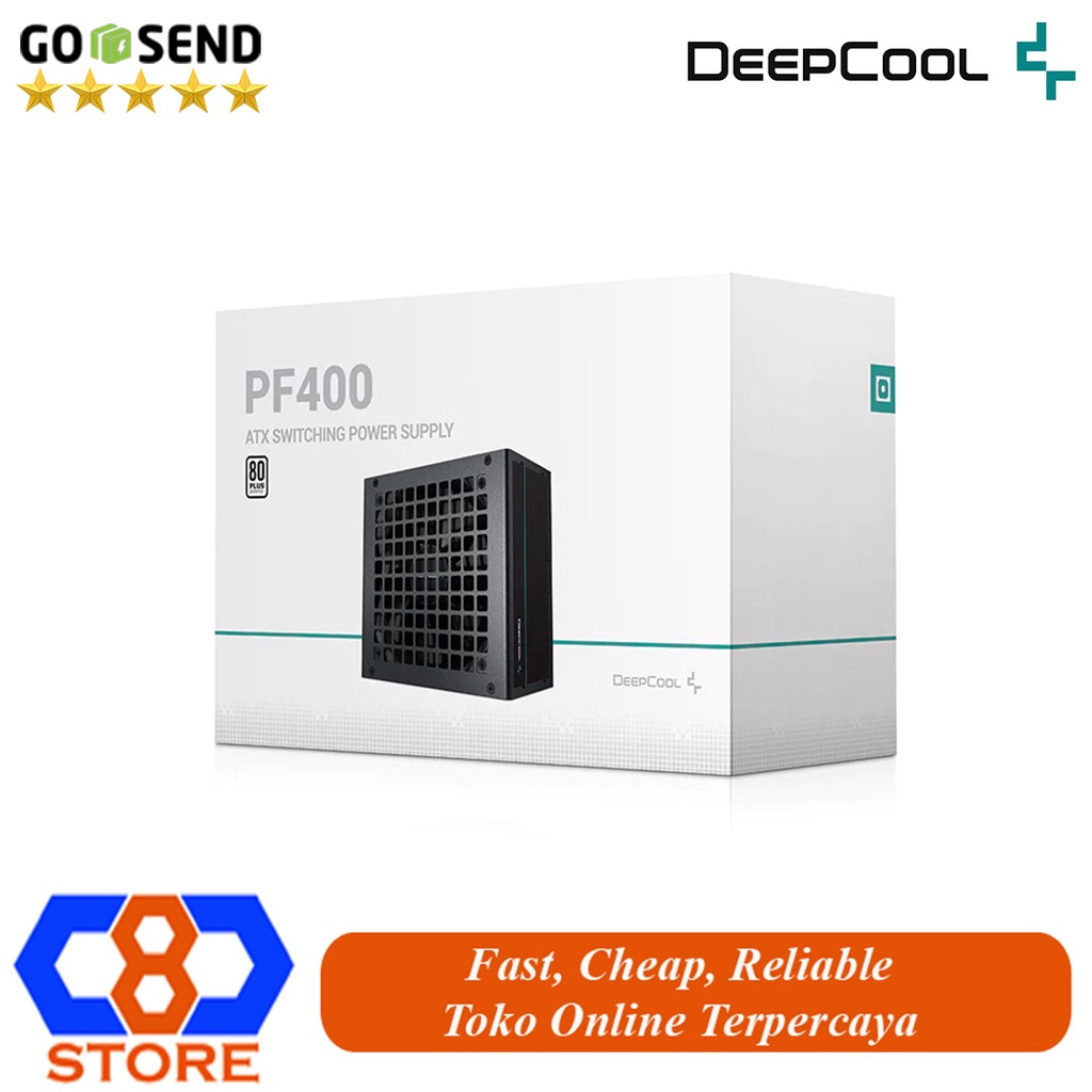 PSU PC PSU DEEPCOOL POWER SUPPLY DEEPCOOL PF400 PF-400 400W 80+ RESMI