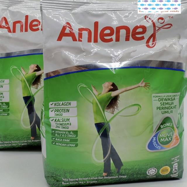 

ANLENE SUSU DEWASA, 1 kg ORIGINAL MALAYSIA