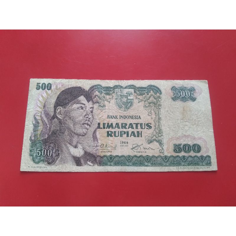 Uang Kertas Kuno 500 Rupiah seri Jendral SOEDIRMAN