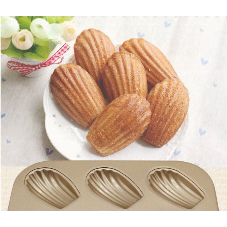 Cetakan Kue Teflon Loyang Oven Baking Tray Model Kerang Donat madeleine shells