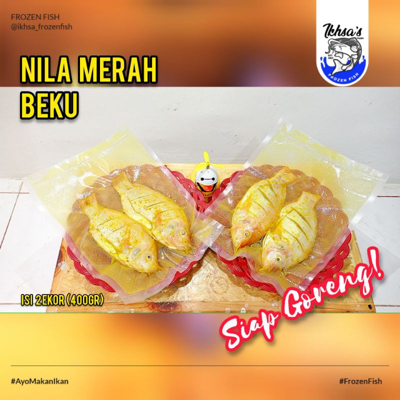 

FrozenFish NILA MERAH Bumbu Kuning / Siap Goreng Halal Isi 2 Ekor