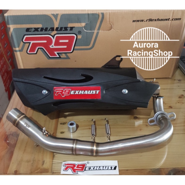 Promo Knalpot Racing R9 Aerox 155 - Misano SS Black Series Murah