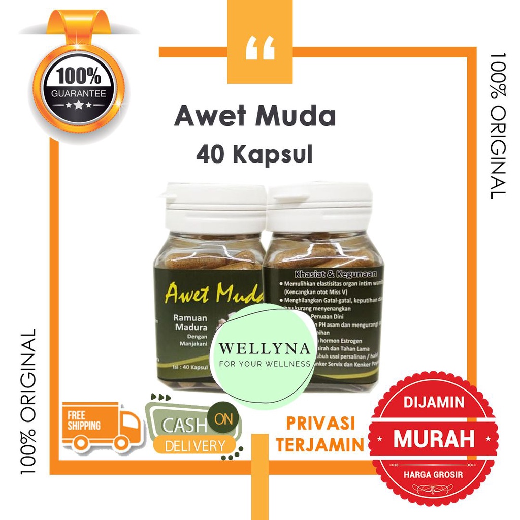 Jamu Tradisional Madura Awet Muda isi 40 Kapsul Ramuan Madura Asli dan Ampuh