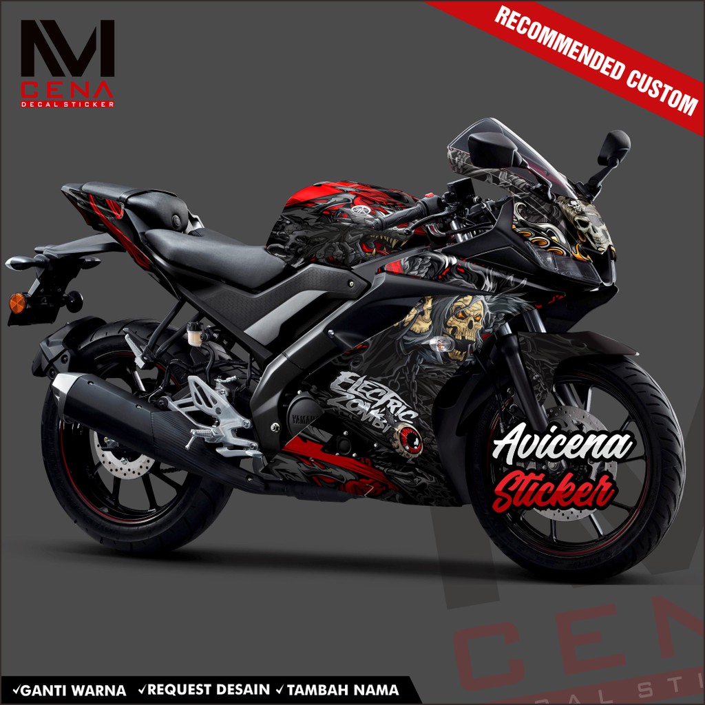 Sticker Decal R15 V3 Full Body Decal Sticker Yamaha R15 V3 Striping r15 v3 full body zombi