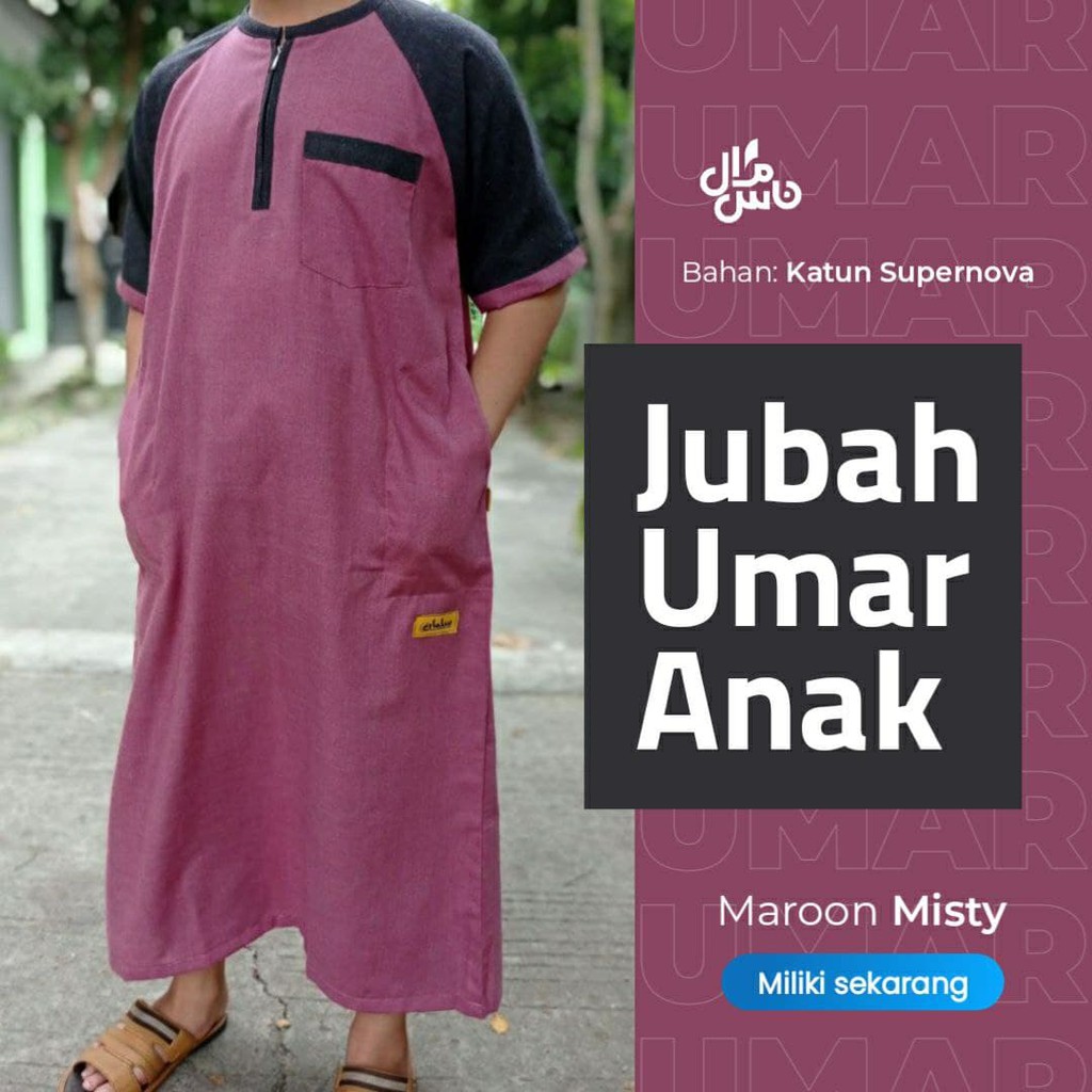 Jubah Koko Gamis Anak Pria Umar GRATIS PECI RAJUT